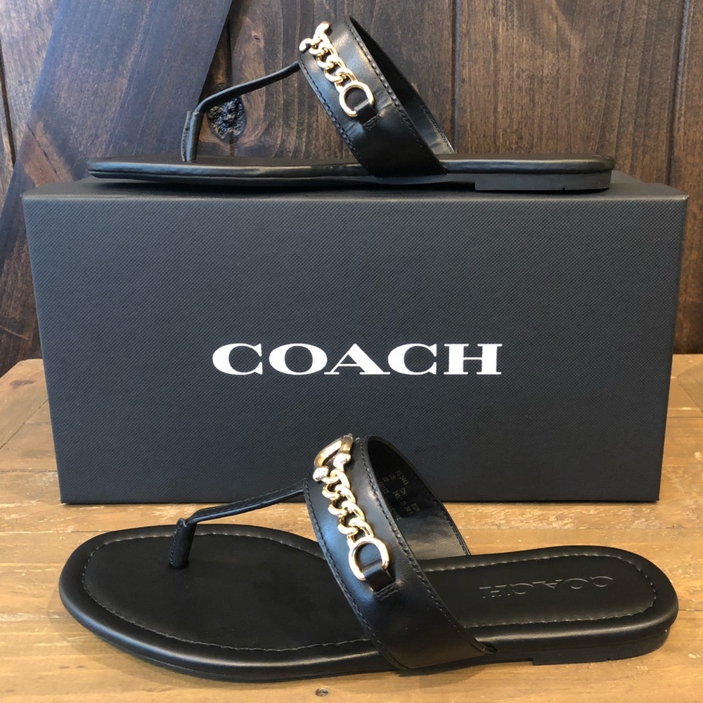NWT Authentic Coach Jaclyn Leather Sandal - Picture 4 of 8